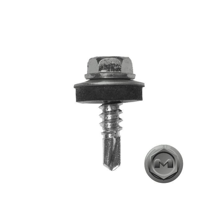 Саморез по металлу Daxmer 5,5х19 (250шт) сверло №3 RAL 7035